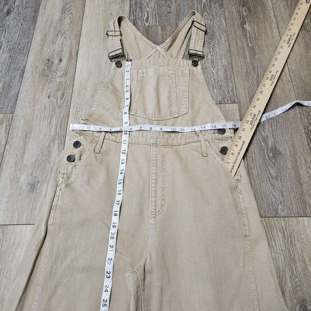 Show Me Your Mumu San Fran Overalls Tanline Wide Leg Flare Denim Women's Large - Picture 3 of 9
